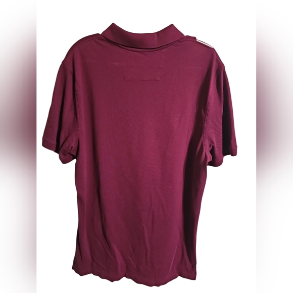 Banana Republic Men’s L Polo Maroon Rugby Stripe Preppy Retro Colorblock Classic - Picture 3 of 4